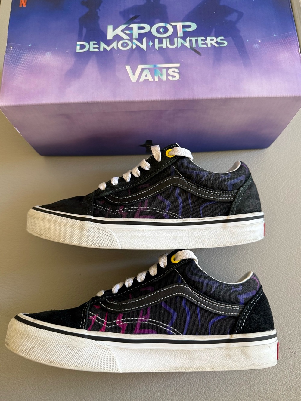 VANS K-Pop Demon Hunters 'Saja Boys' Old Skool Shoe | Lace Sneakers | Size Y 3.5